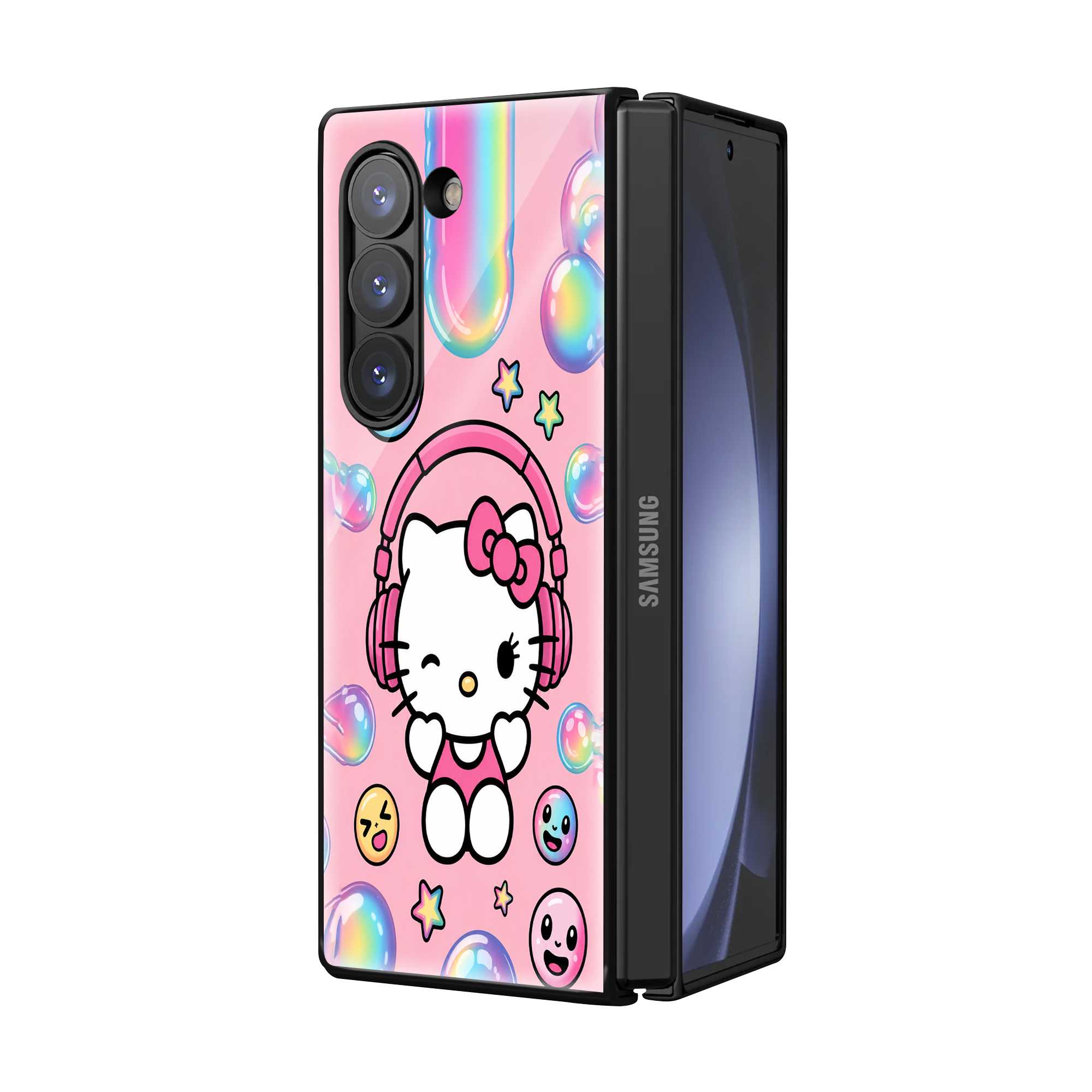 DJ Kitty Samsung Z Fold Glass Case