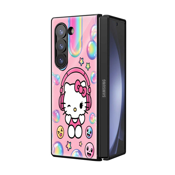 DJ Kitty Samsung Z Fold Glass Case