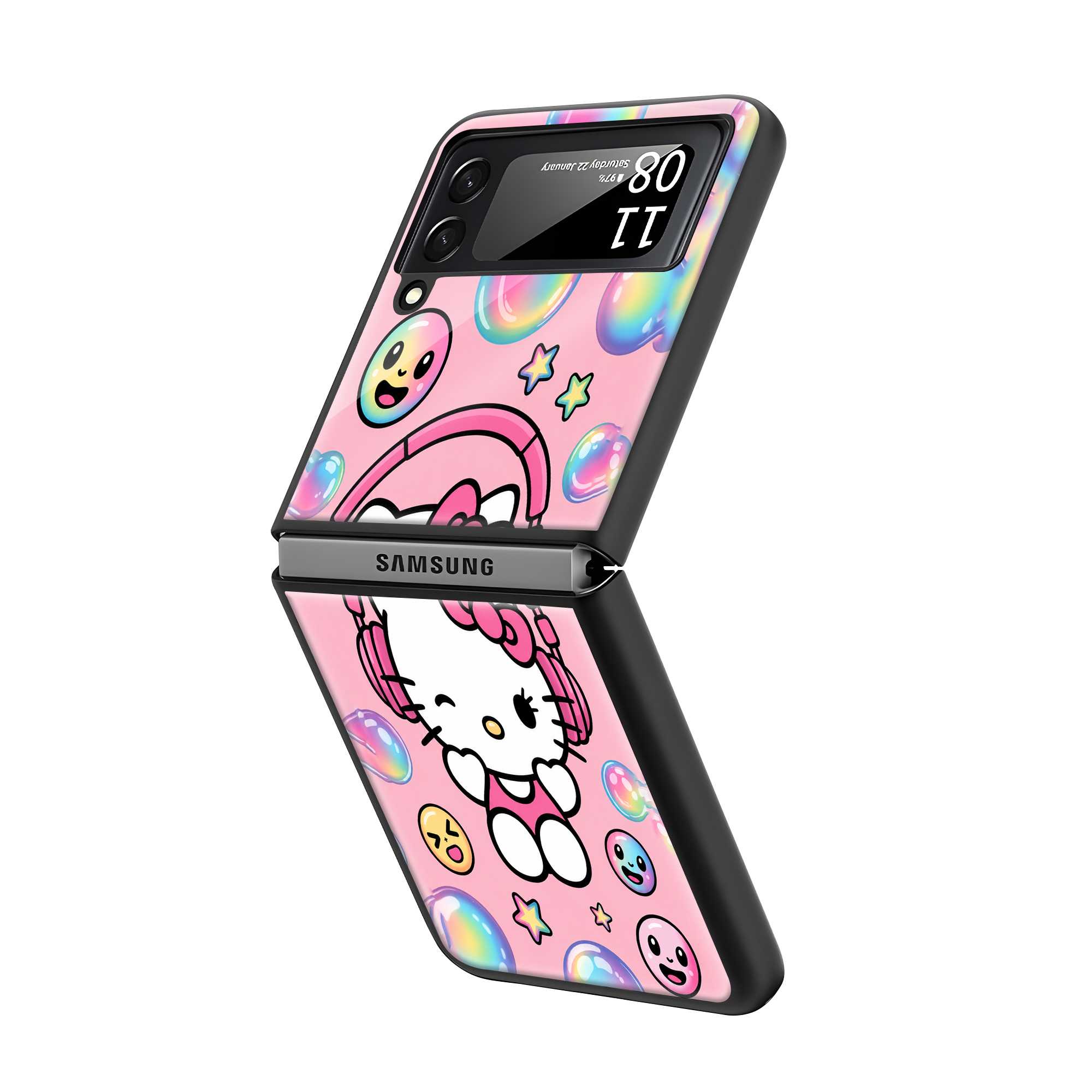 DJ Kitty Samsung Z Flip Glass Case