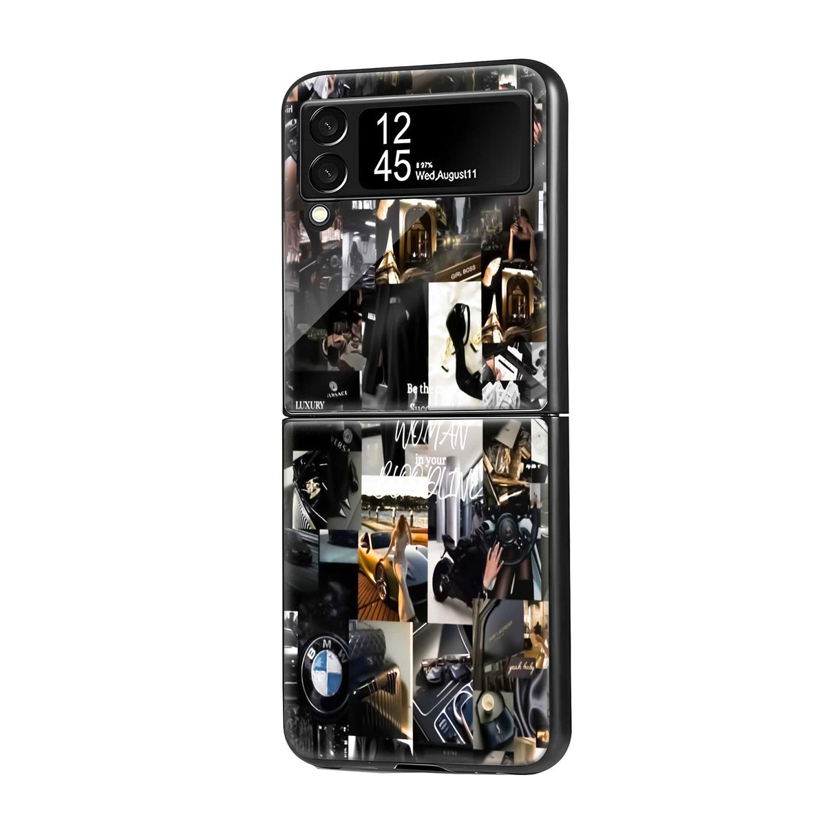 Dark Luxury Lifestyle Samsung Z Flip Glass Case