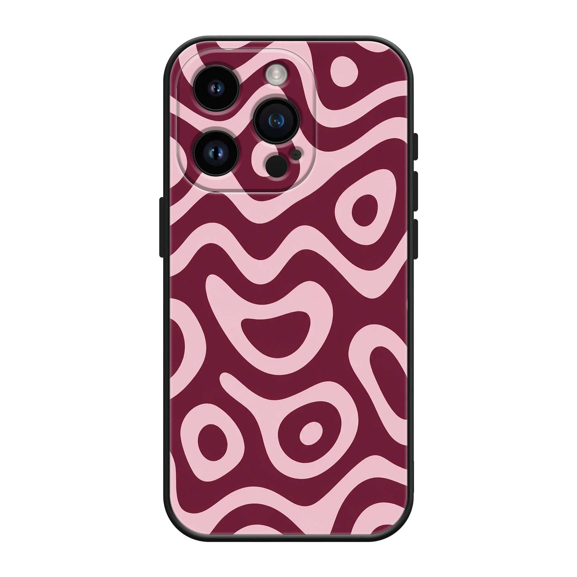 Dark Magenta Maze Silicone Case
