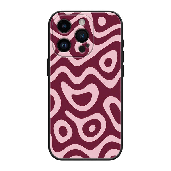 Dark Magenta Maze Silicone Case