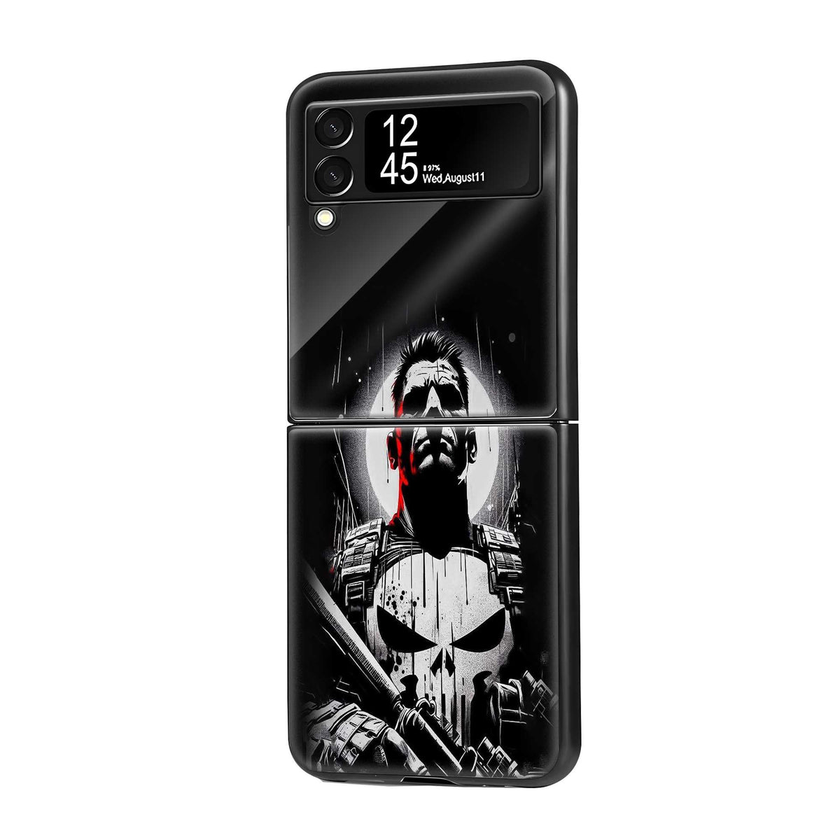 Dark Punisher Samsung Z Flip Glass Case