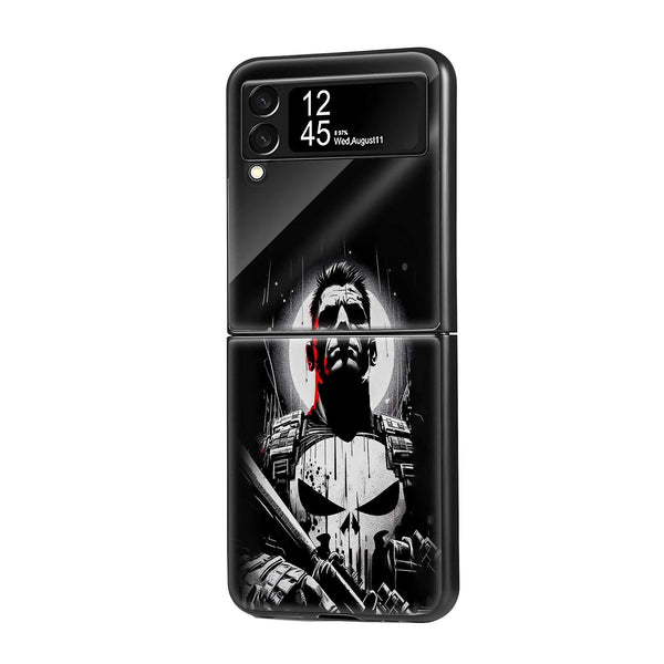 Dark Punisher Samsung Z Flip Glass Case