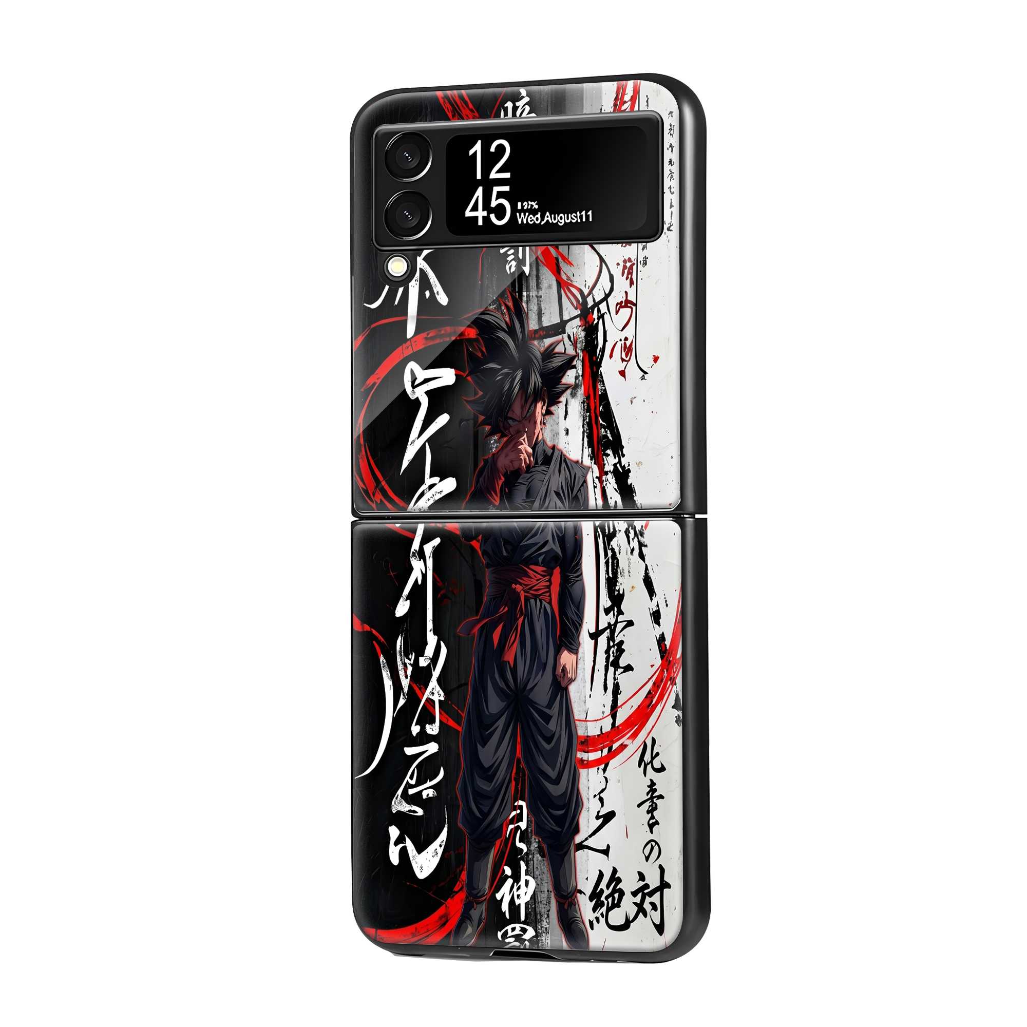 Dark Goku Samsung Z Flip Glass Case