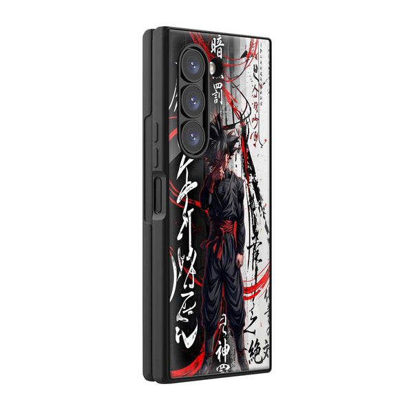 Dark Goku Samsung Z Fold Glass Case