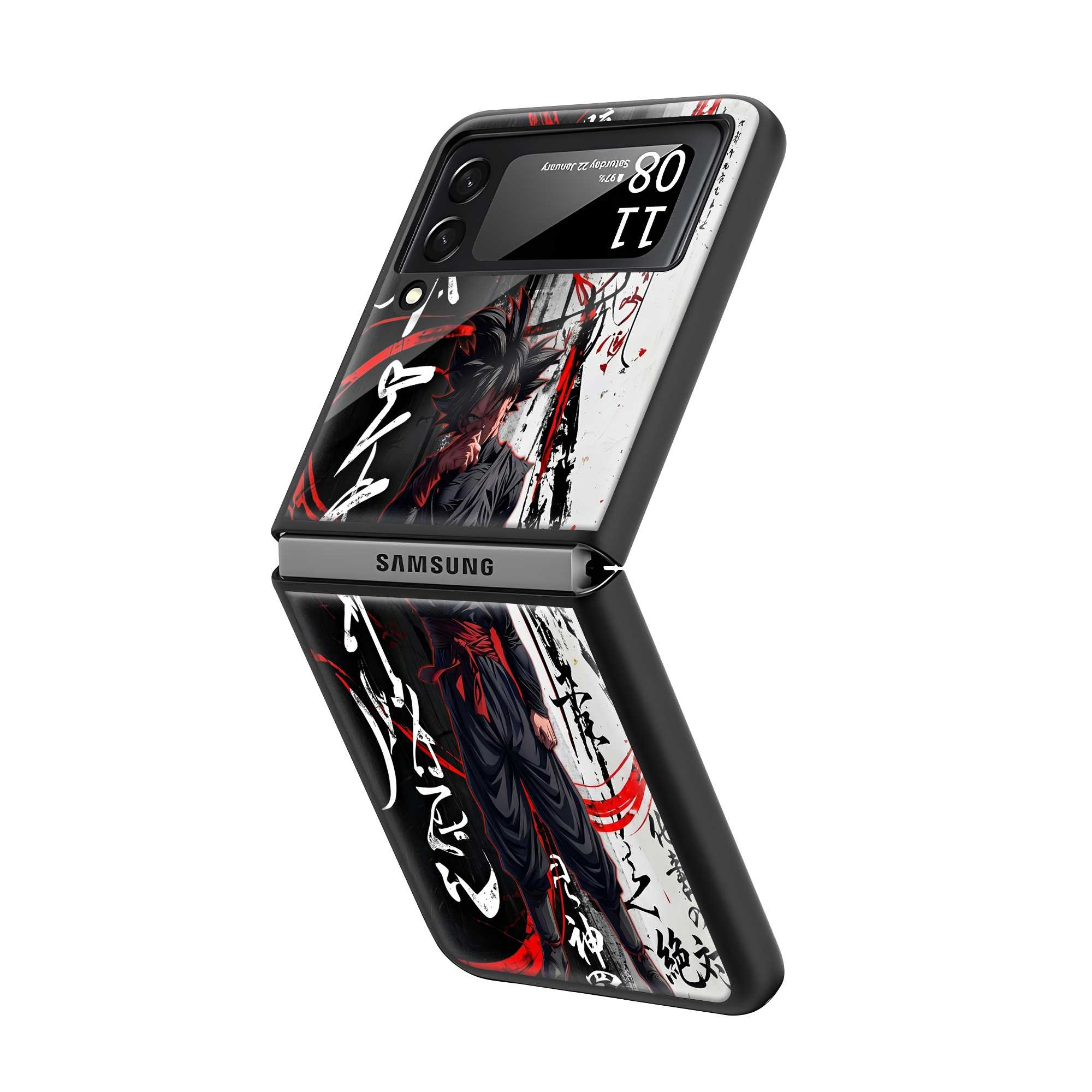 Dark Goku Samsung Z Flip Glass Case