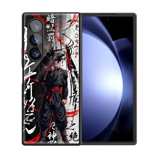 Dark Goku Samsung Z Fold Glass Case