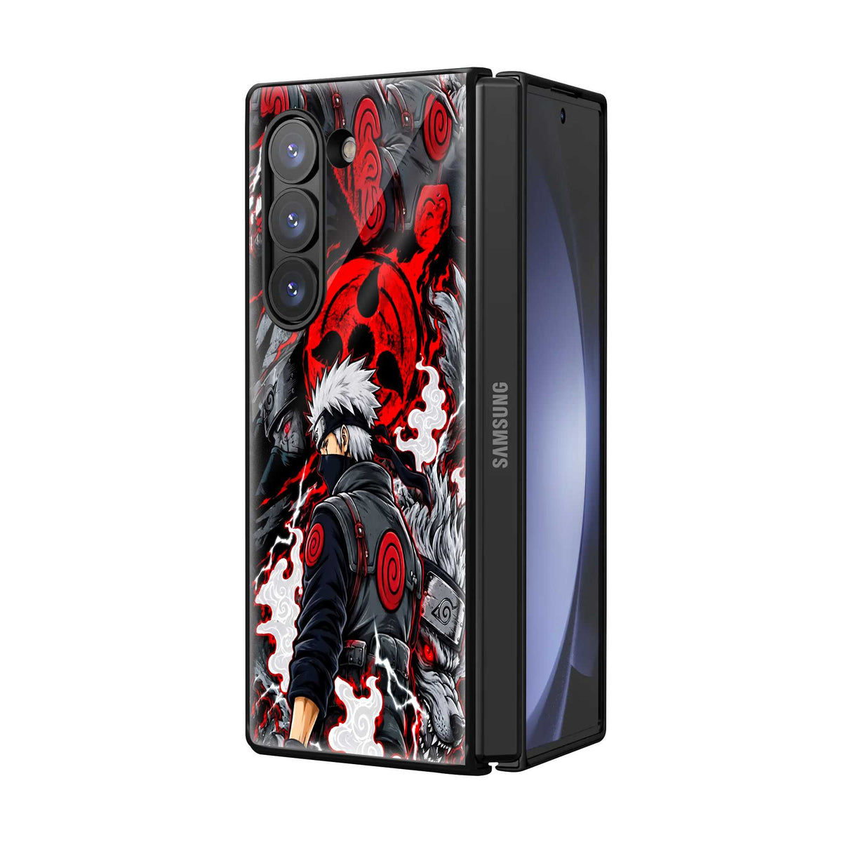 Dark Itachi Samsung Z Fold Glass Case