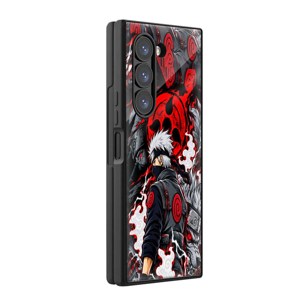 Dark Itachi Samsung Z Fold Glass Case