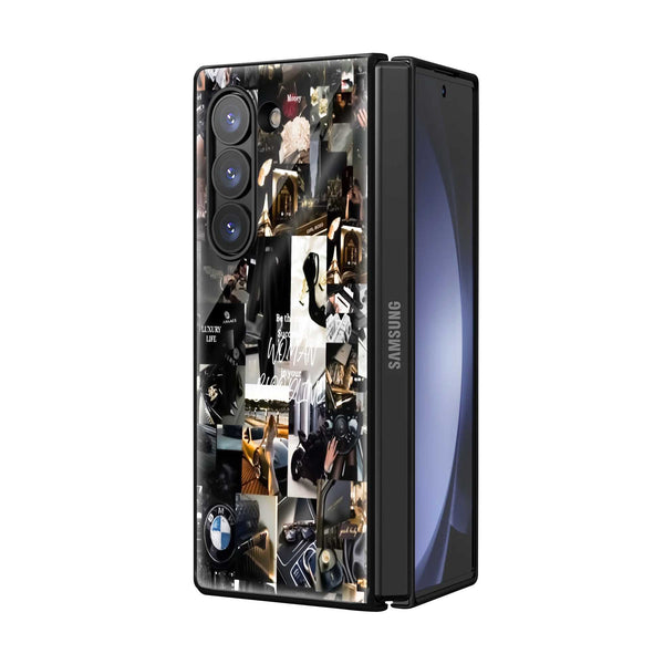 Dark Luxury Lifestyle Samsung Z Fold Glass Case