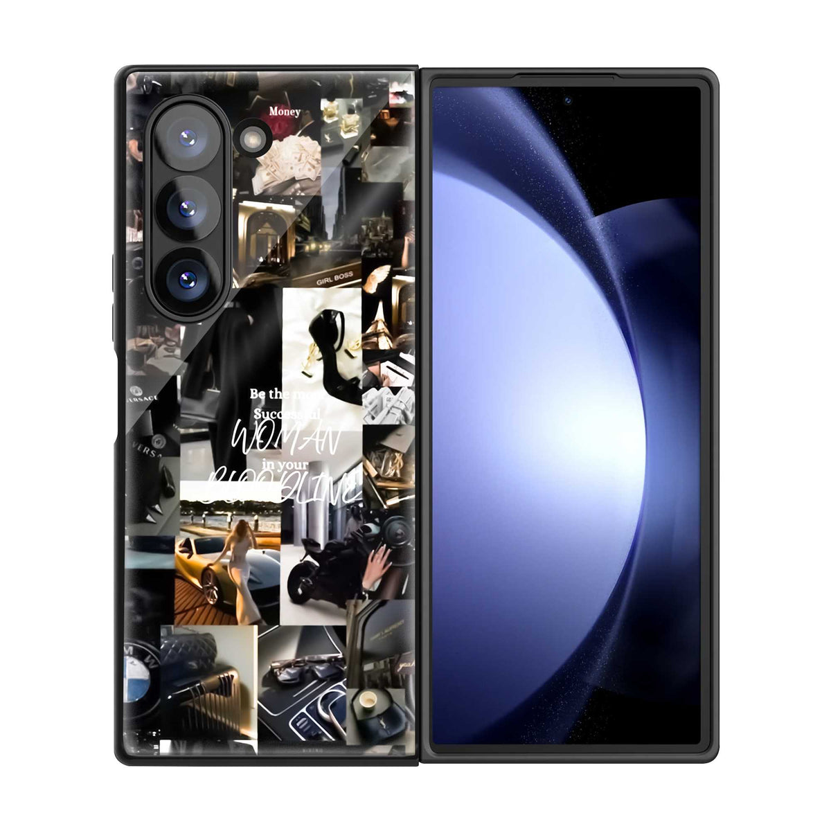 Dark Luxury Lifestyle Samsung Z Fold Glass Case