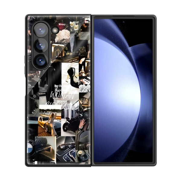Dark Luxury Lifestyle Samsung Z Fold Glass Case