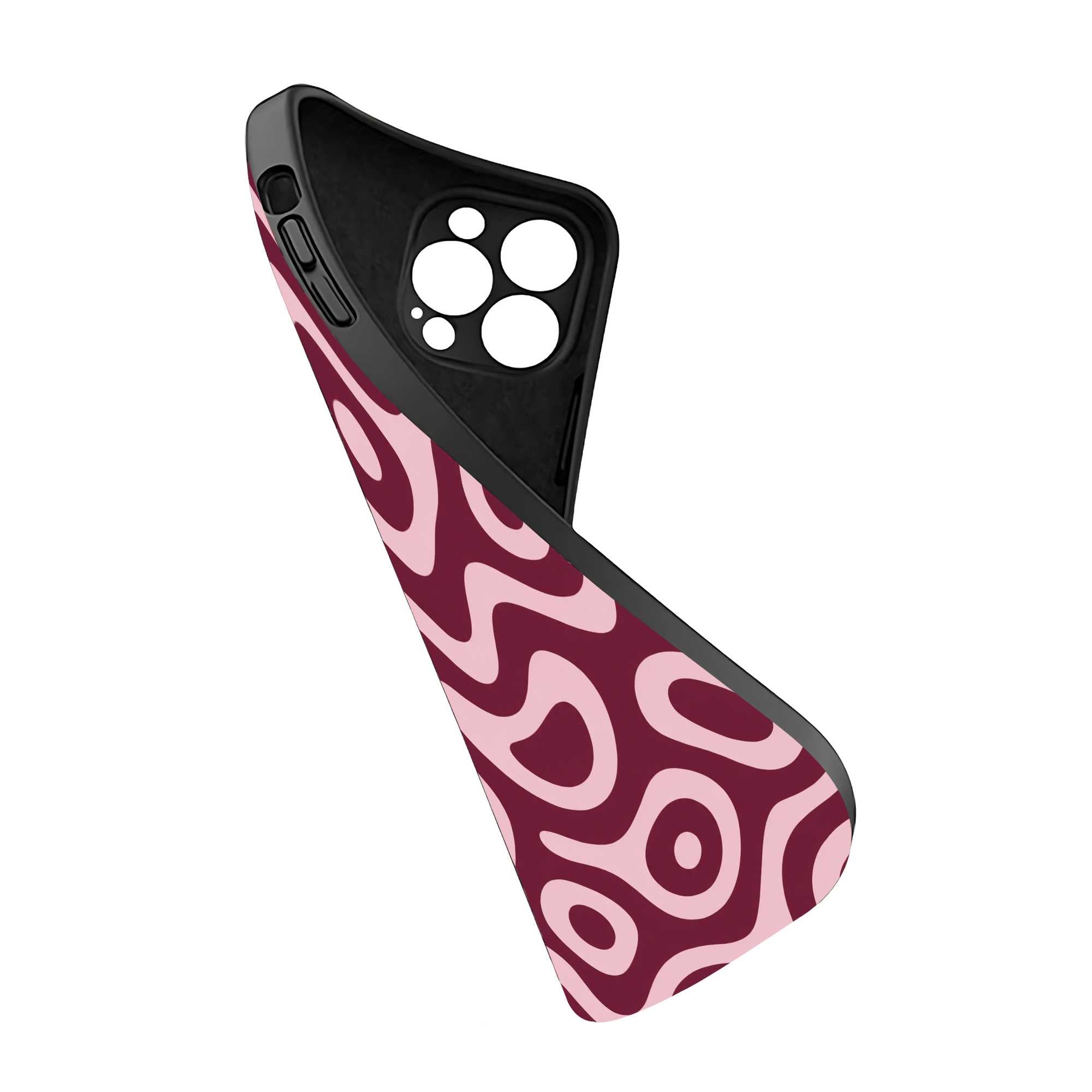 Dark Magenta Maze Silicone Case