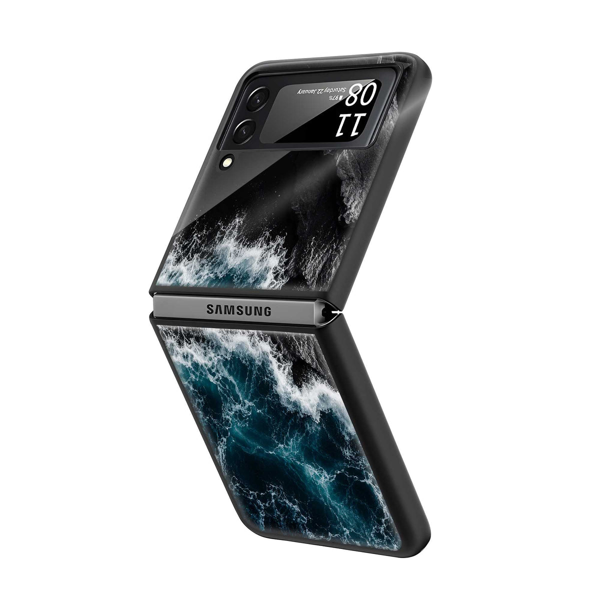 Dark Tides Samsung Z Flip Glass Case