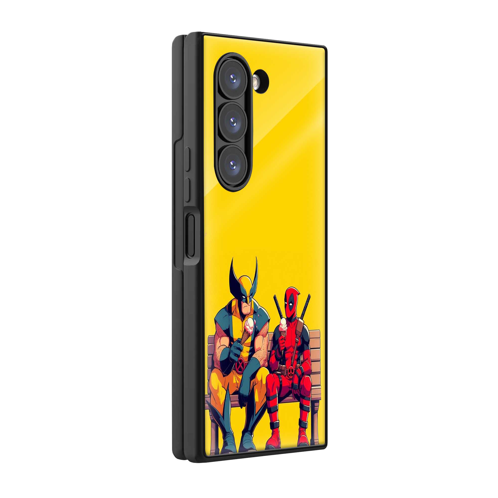Deadpool Cartoon Samsung Z Fold Glass Case