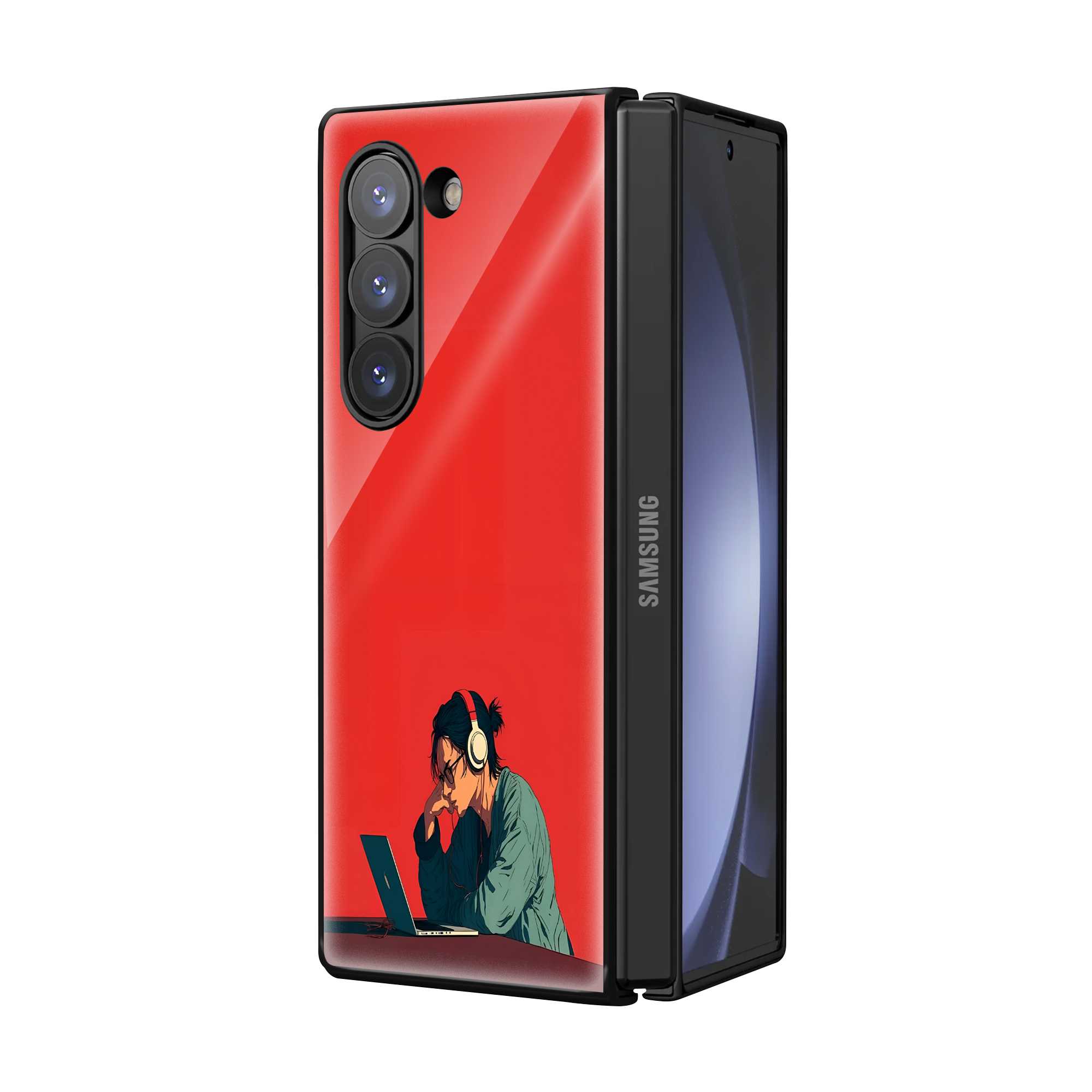 Deep Focus Samsung Z Fold Glass Case