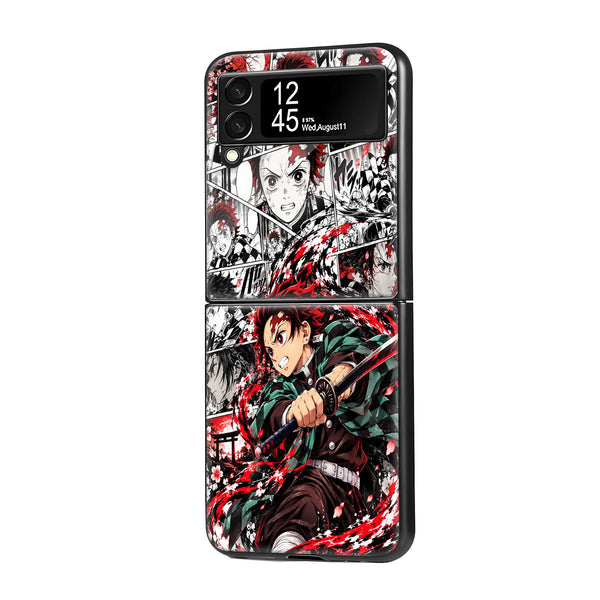 Demon Slayer Squad Samsung Z Flip Glass Case
