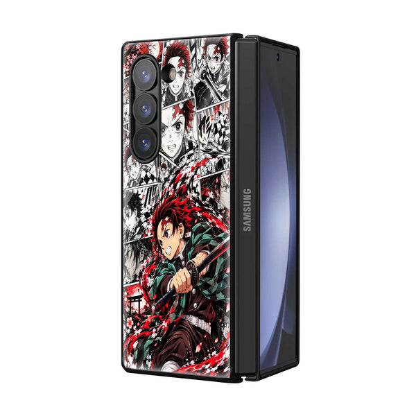 Demon Slayer Squad Samsung Z Fold Glass Case