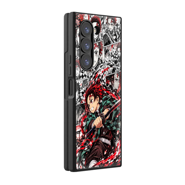 Demon Slayer Squad Samsung Z Fold Glass Case