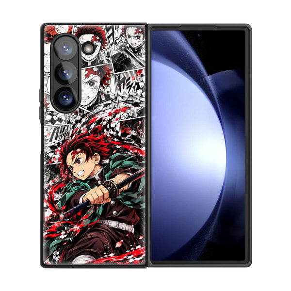 Demon Slayer Squad Samsung Z Fold Glass Case