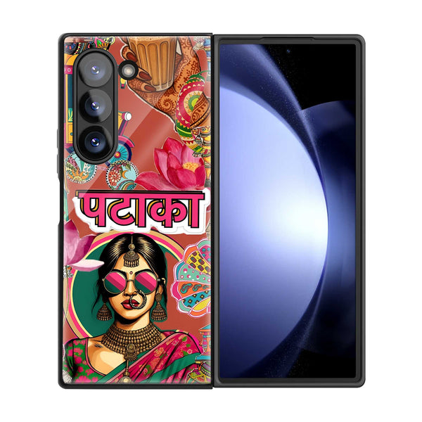 Desi Queen Samsung Z Fold Glass Case