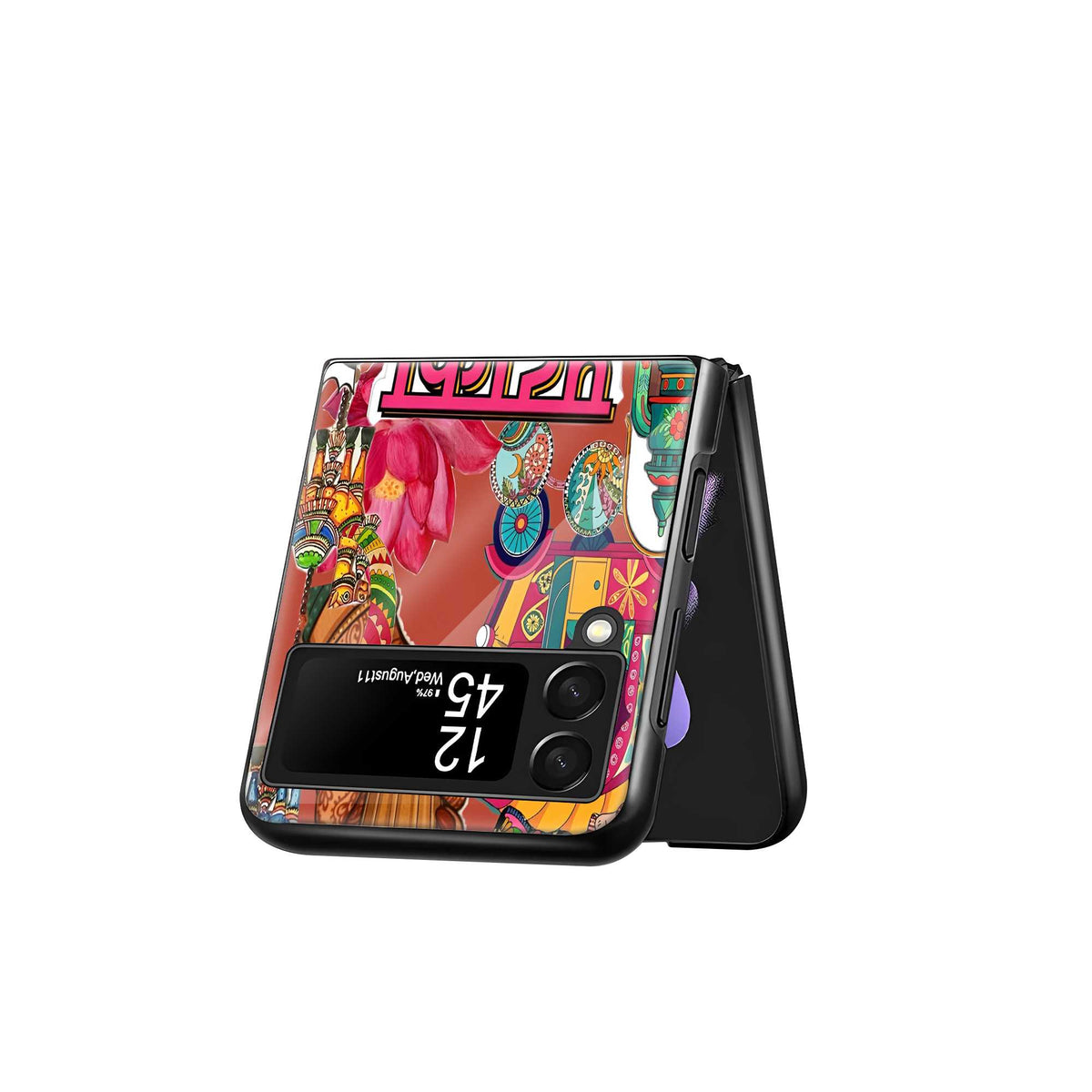 Desi Queen Samsung Z Flip Glass Case