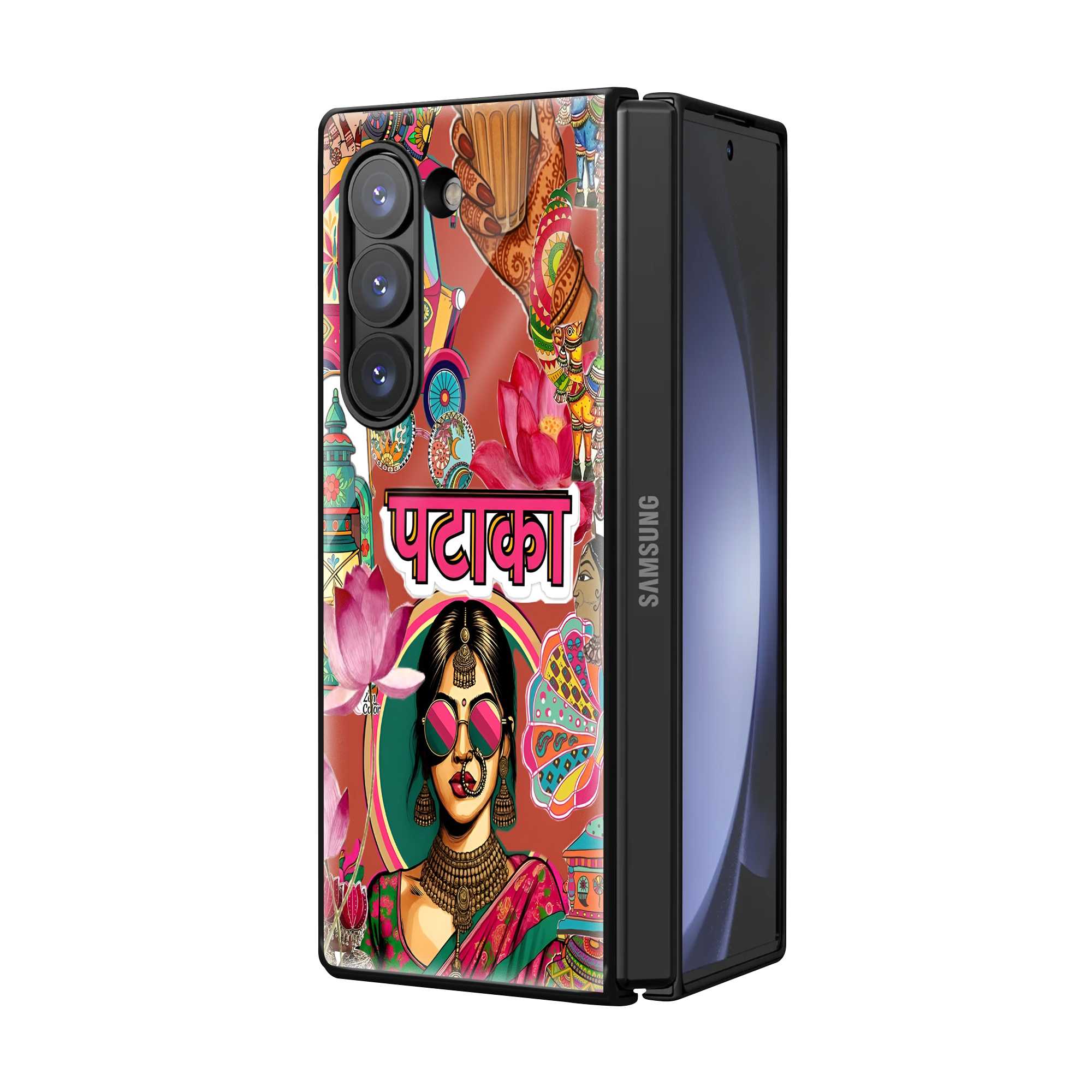 Desi Queen Samsung Z Fold Glass Case