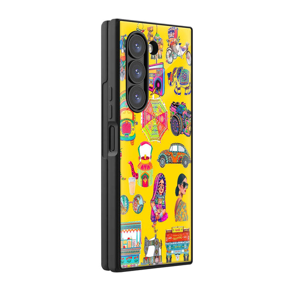 Desi Sticker Art Samsung Z Fold Glass Case