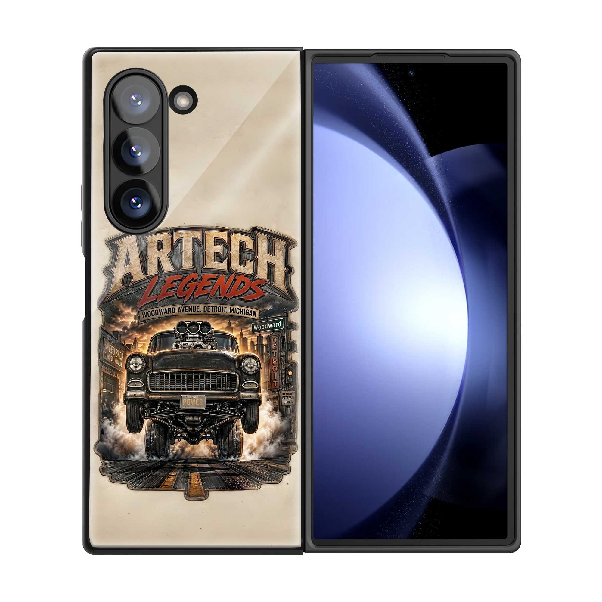 Detroit Legends Samsung Z Fold Glass Case