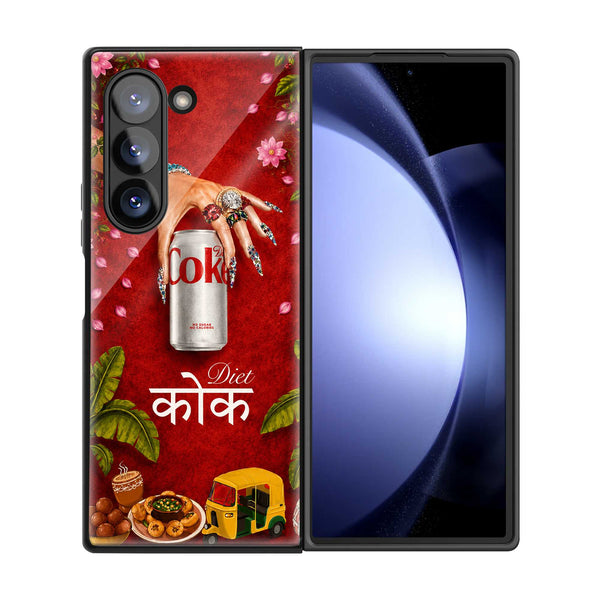 Diet Coke Mehfil Samsung Z Fold Glass Case