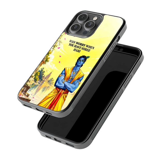 Divine Krishna Thoughts Glass Case