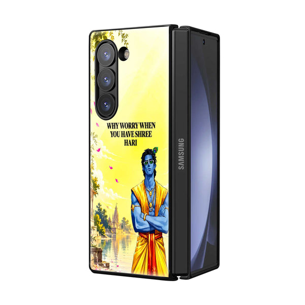Divine Krishna Thoughts Samsung Z Fold Glass Case
