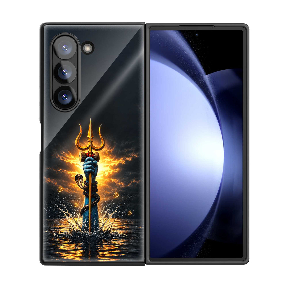 Divine Trishul Samsung Z Fold Glass Case