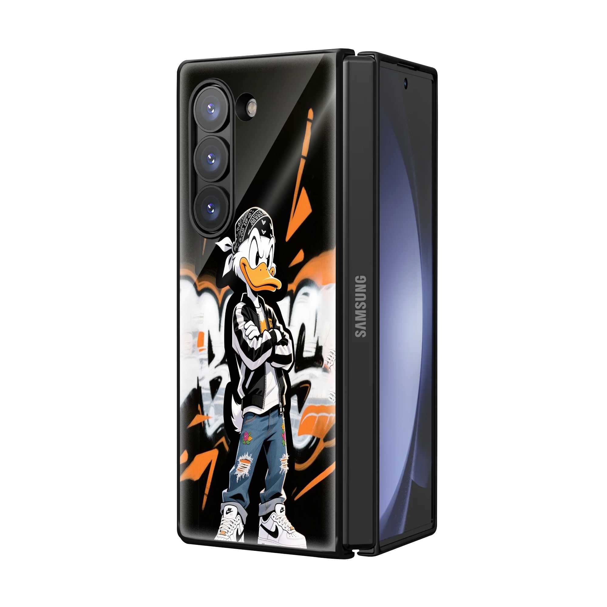 Donald Duck Samsung Z Fold Glass Case