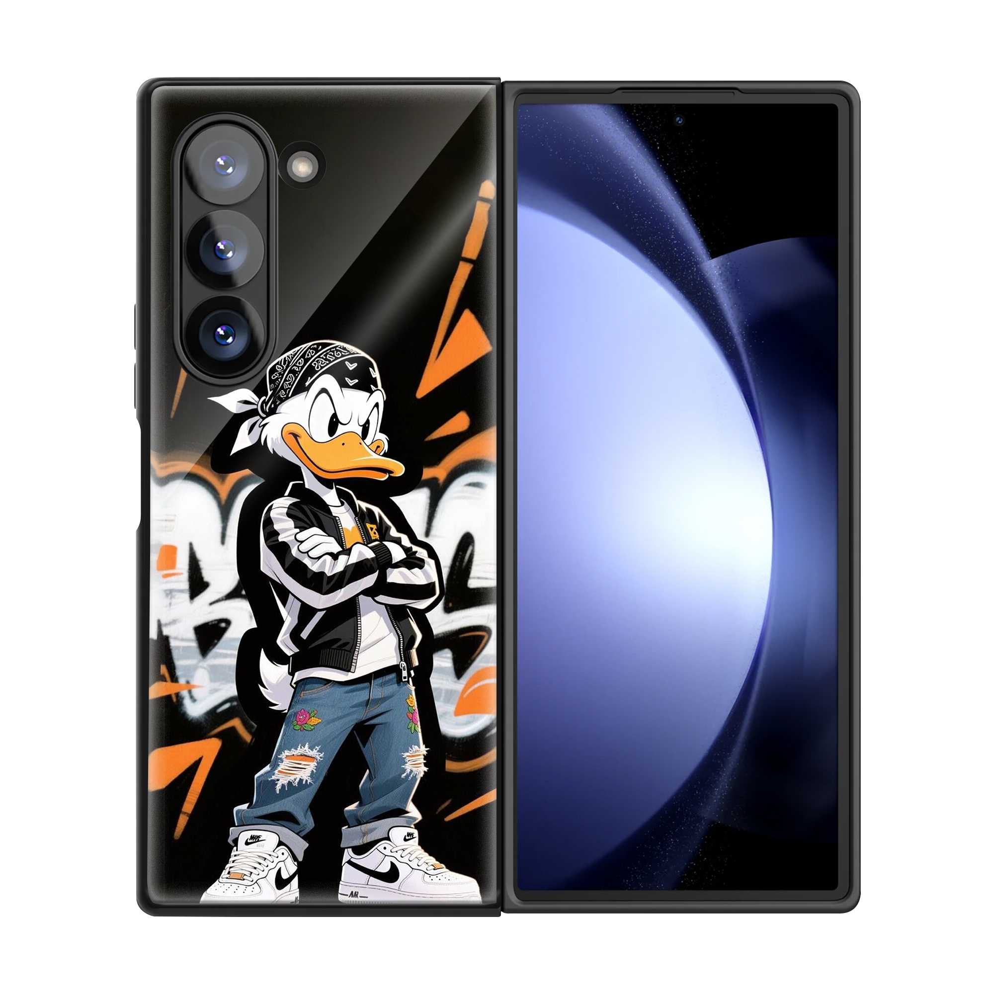 Donald Duck Samsung Z Fold Glass Case