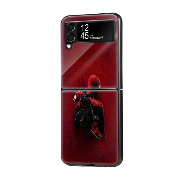 Double Web Samsung Z Flip Glass Case