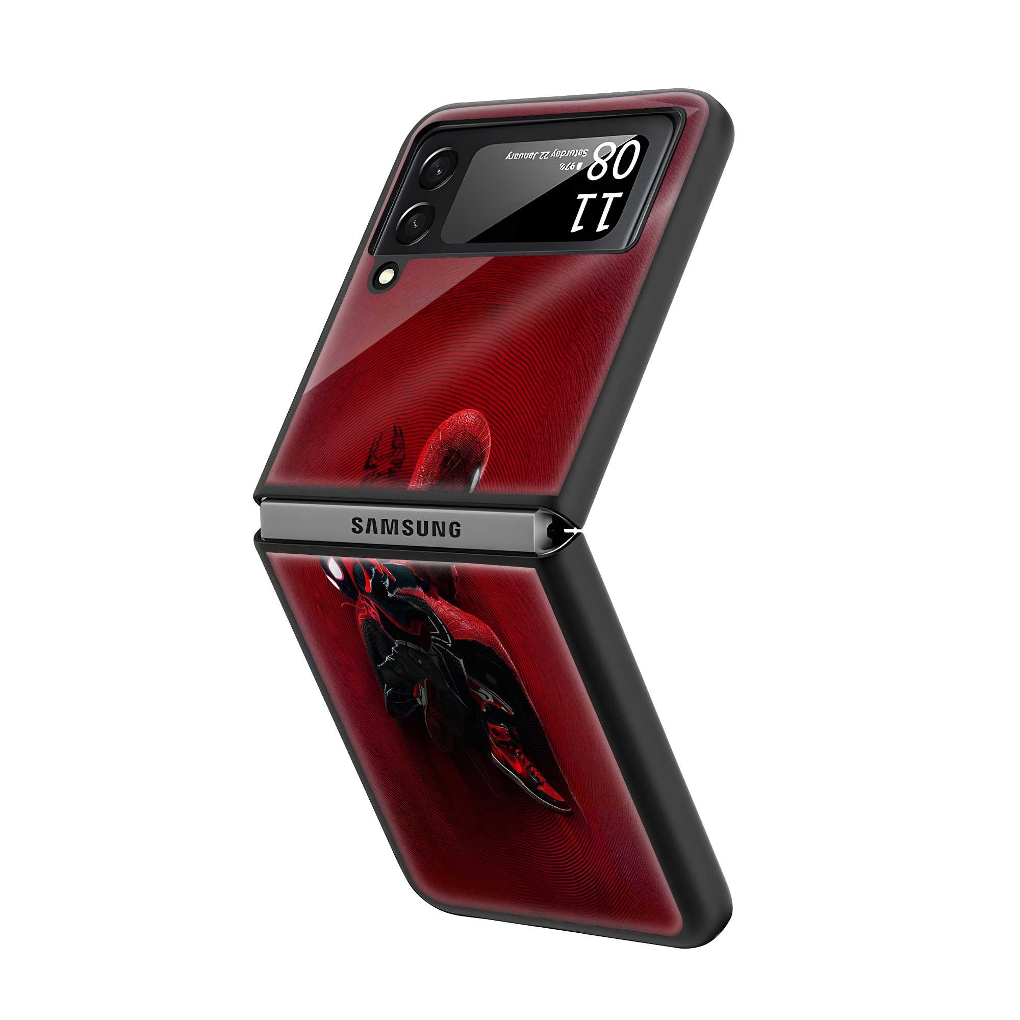 Double Web Samsung Z Flip Glass Case