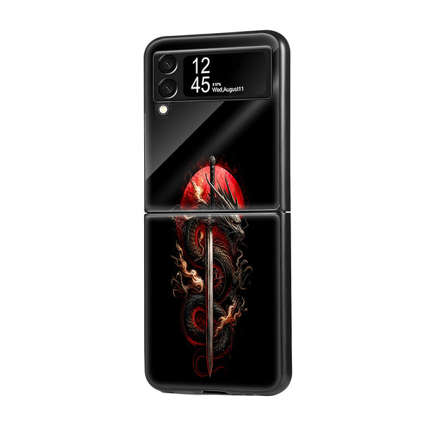 Dragon Blade Samsung Z Flip Glass Case