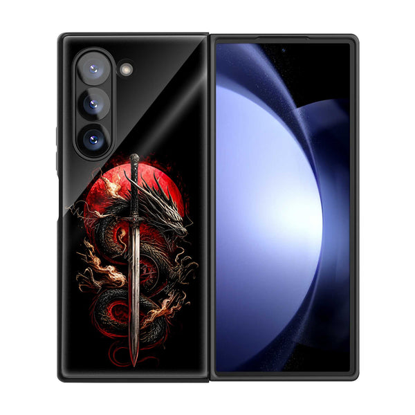 Dragon Blade Samsung Z Fold Glass Case
