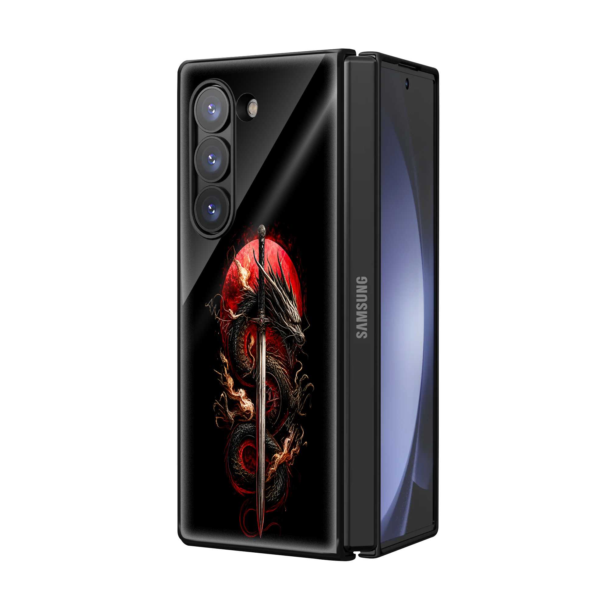 Dragon Blade Samsung Z Fold Glass Case