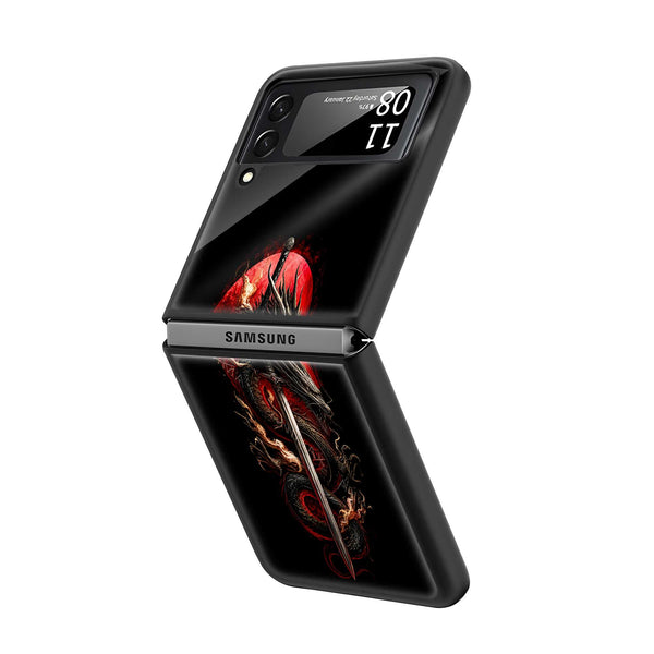 Dragon Blade Samsung Z Flip Glass Case