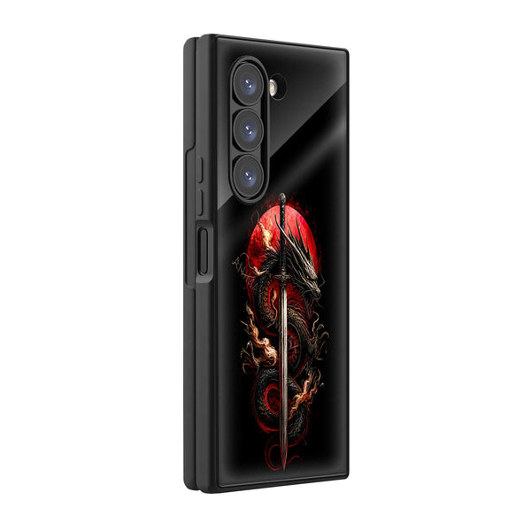 Dragon Blade Samsung Z Fold Glass Case