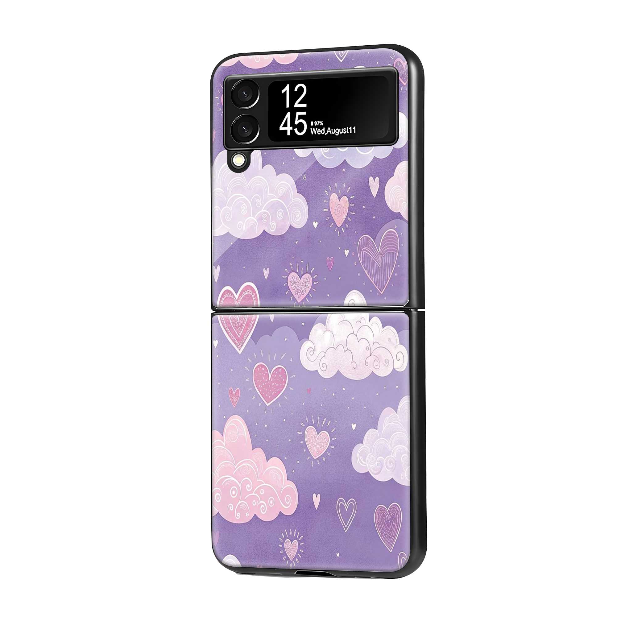 Dreamy Hearts Samsung Z Flip Glass Case