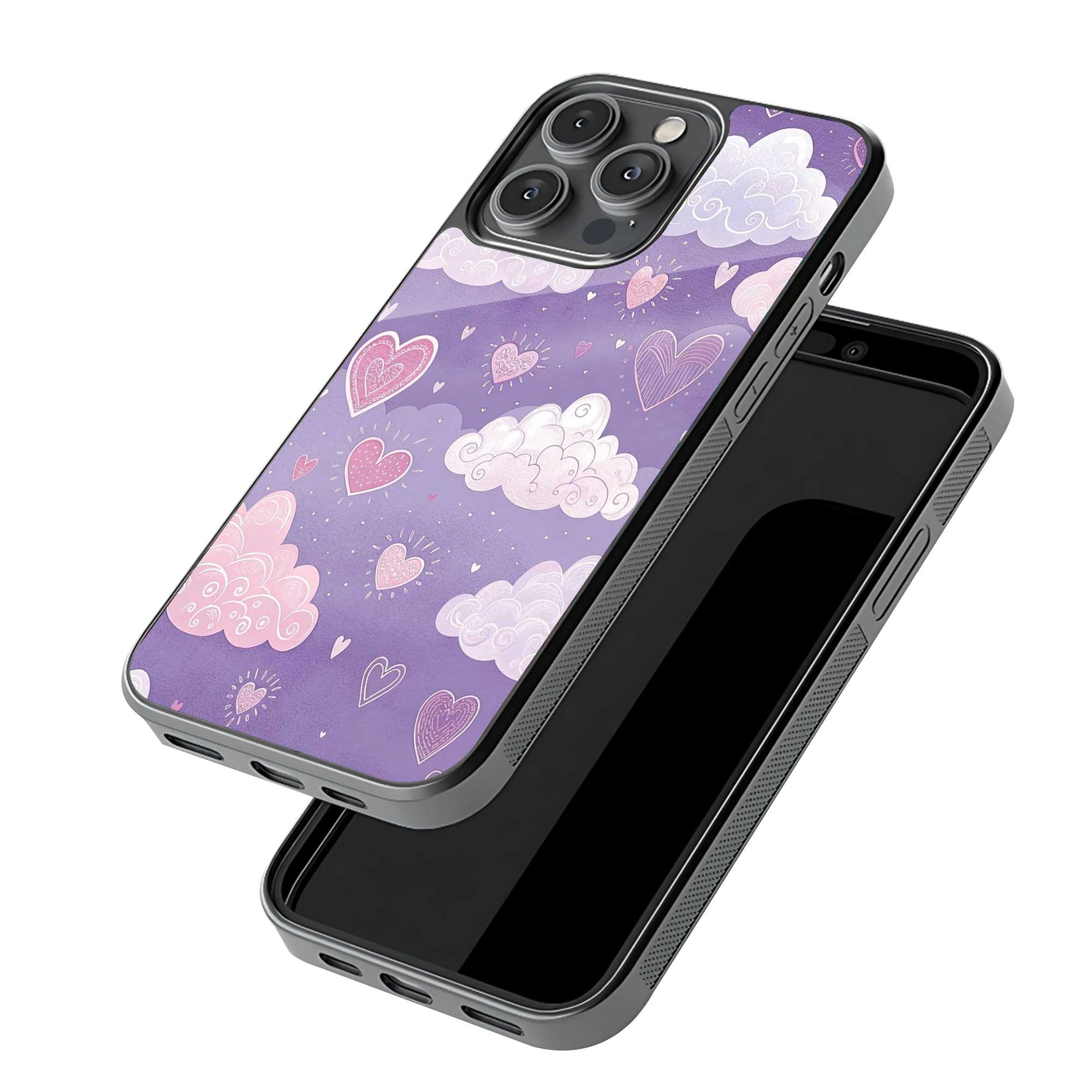 Dreamy Hearts Glass Case