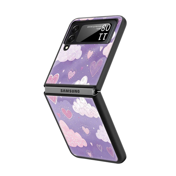 Dreamy Hearts Samsung Z Flip Glass Case