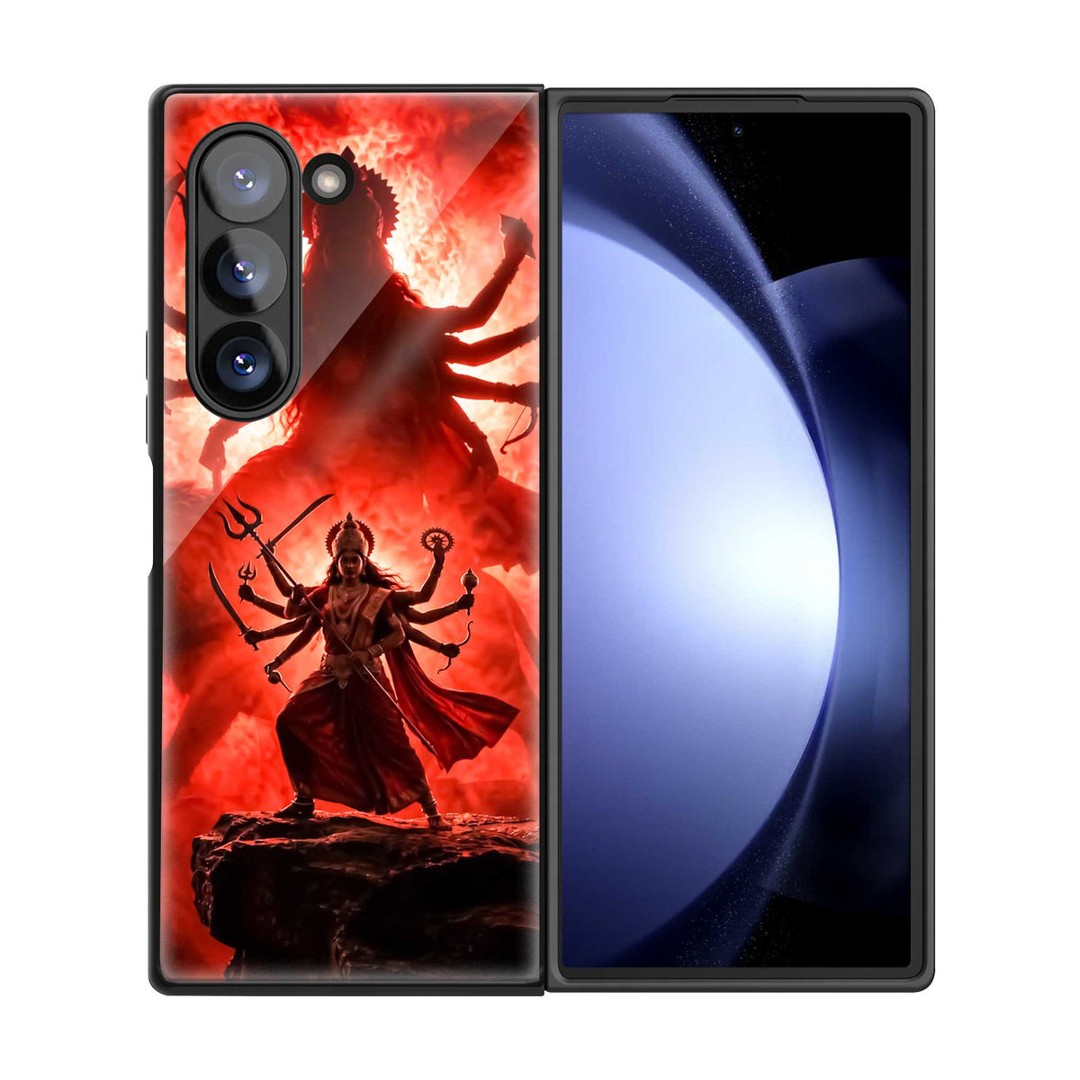 Durga Maa Samsung Z Fold Glass Case