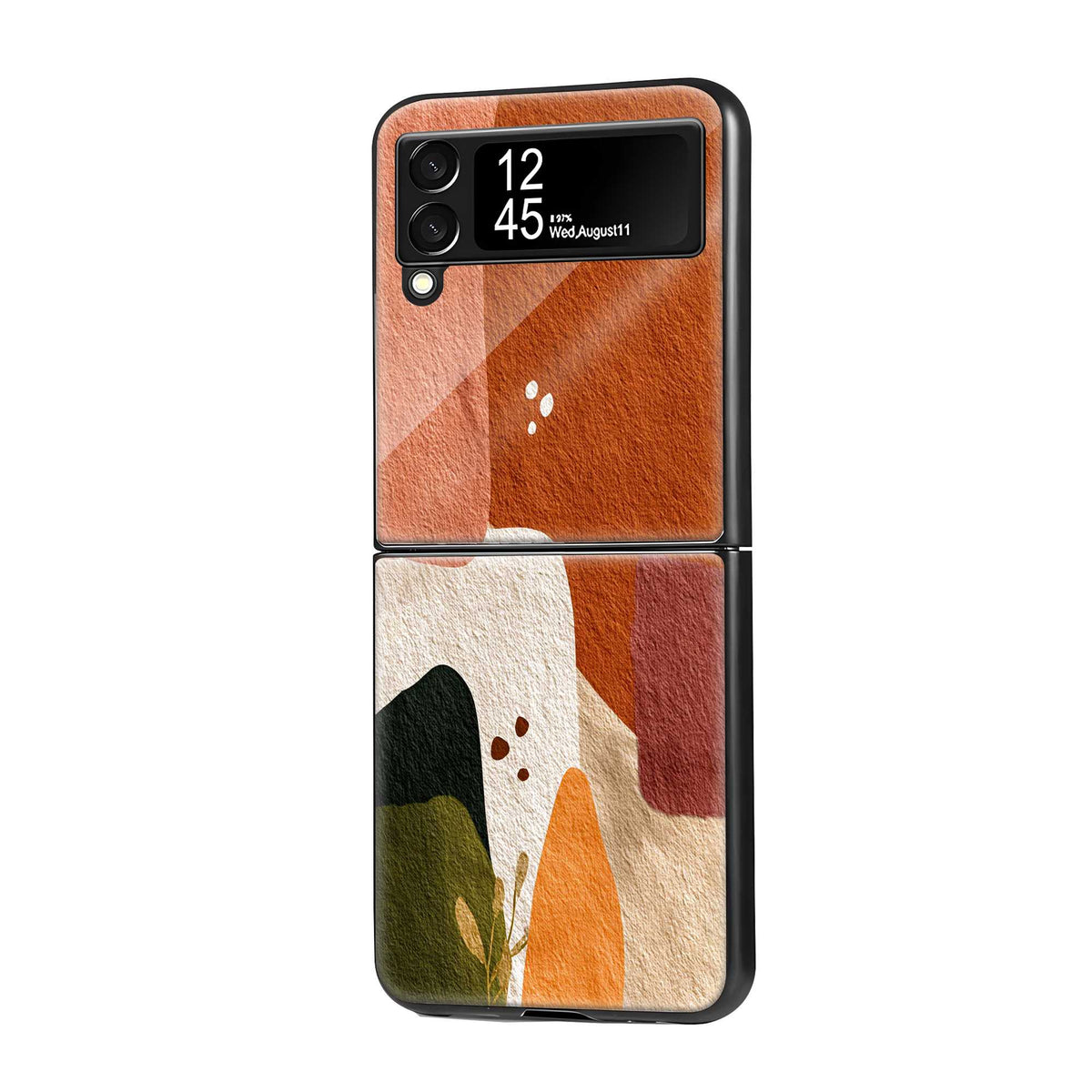 Earthy Harmony Samsung Z Flip Glass Case