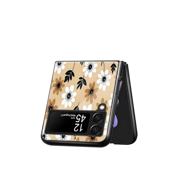 Earthy Bloom Samsung Z Flip Glass Case