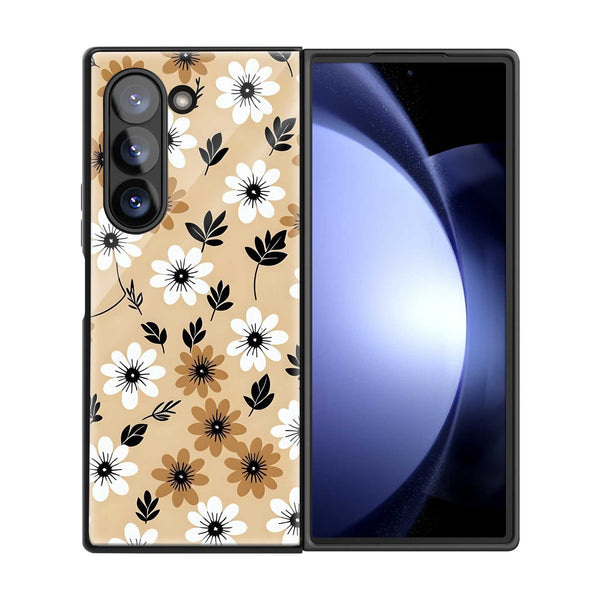 Earthy Bloom Samsung Z Fold Glass Case